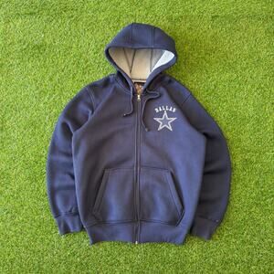 Y2K NFL Mens Dallas Cowboys Knit Zip Up Hoodie S